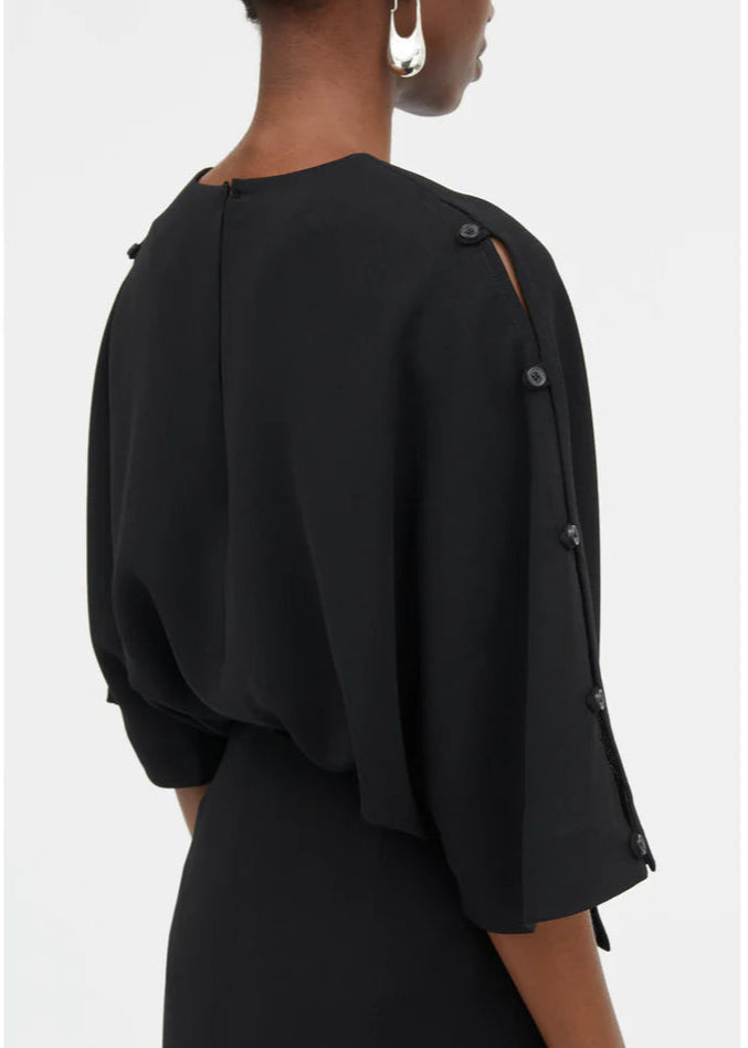 NOMA CREPE GEORGETTE: BLACK