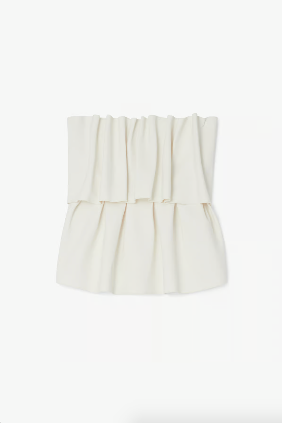 Sculpted Tube Top: White