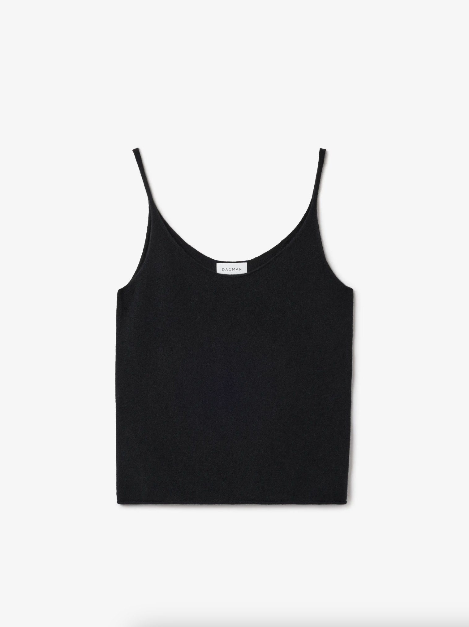Knitted Strap Top: Black
