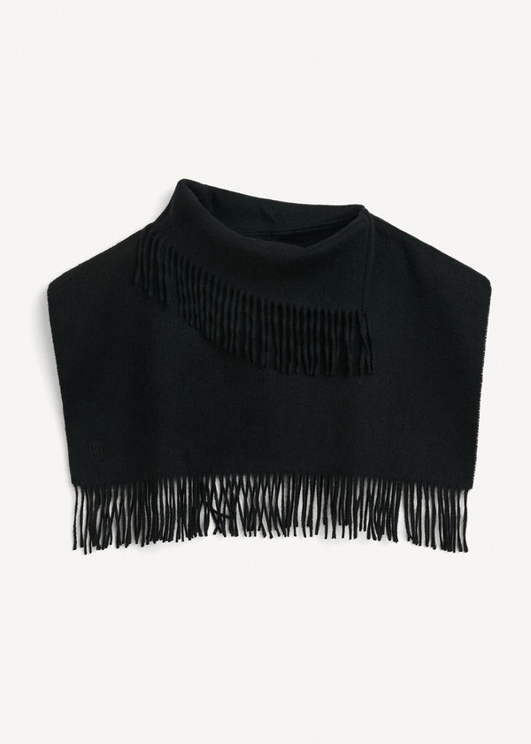 PRE-ORDER | TURTLA WOOL FRINGE BIB: BLACK
