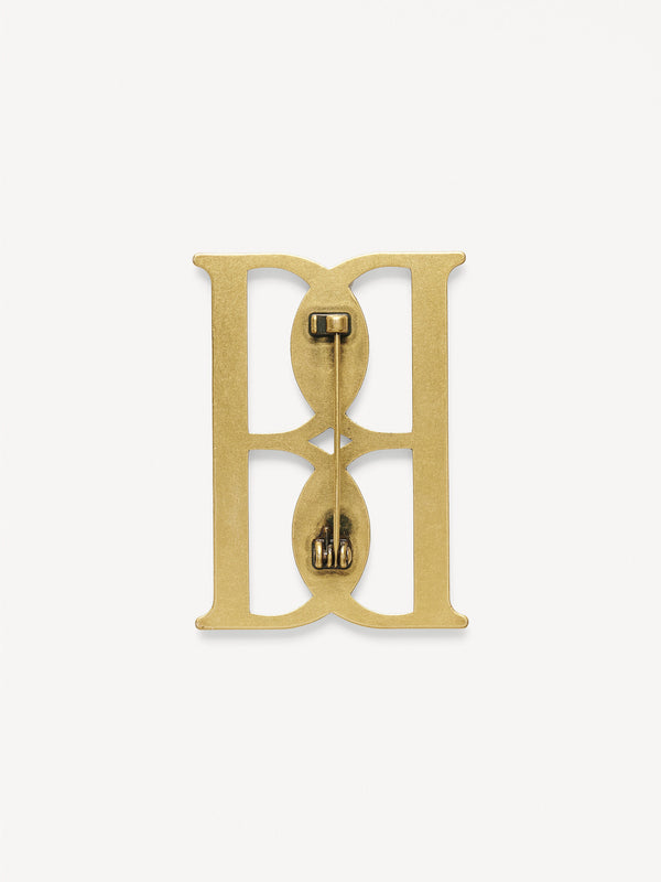 Mono Large Gold-Tone Brooch