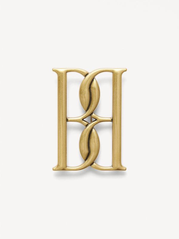 Mono Large Gold-Tone Brooch
