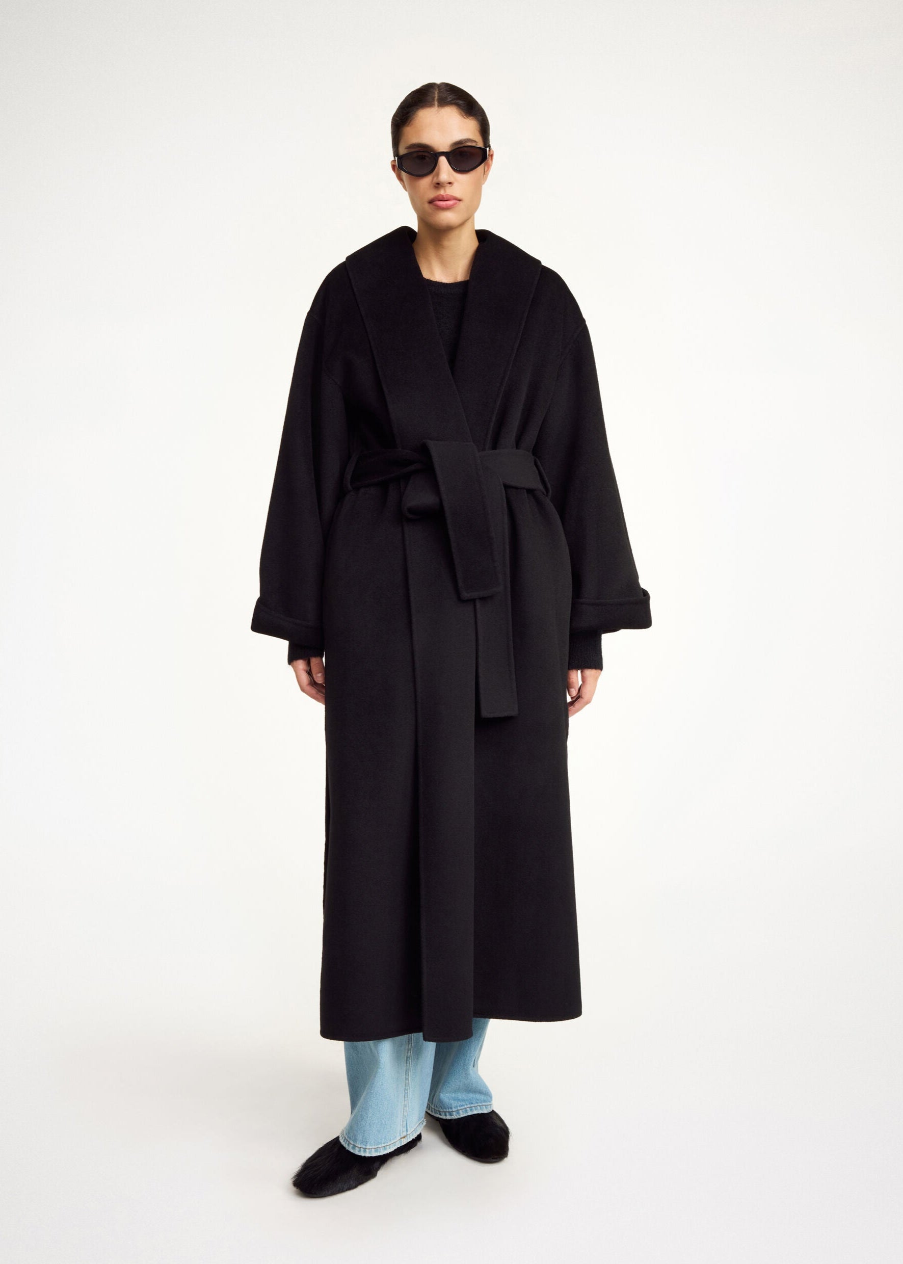 TRULLEM WOOL COAT: BLACK