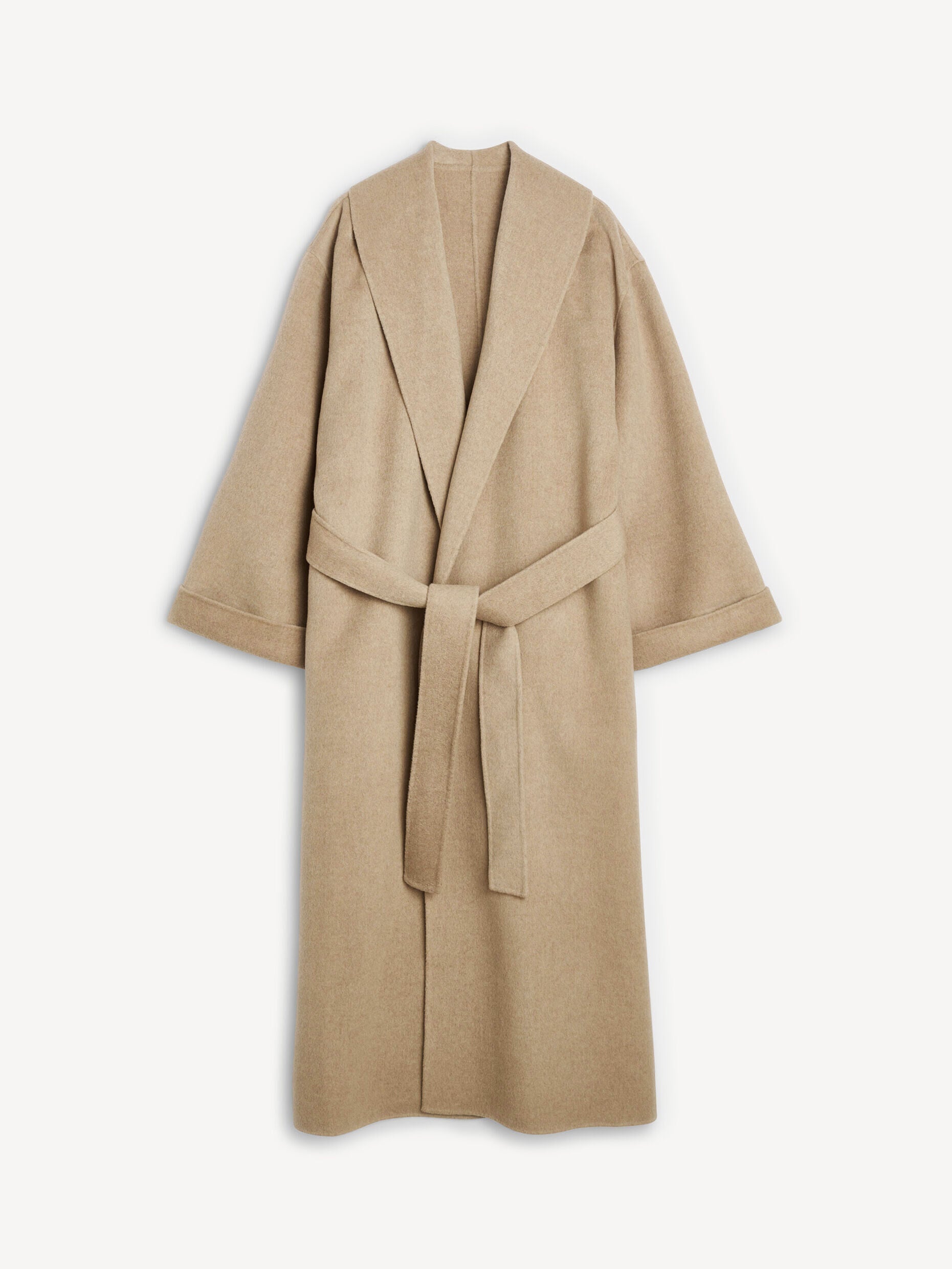 Trullem wool coat: Grey Brown Melange