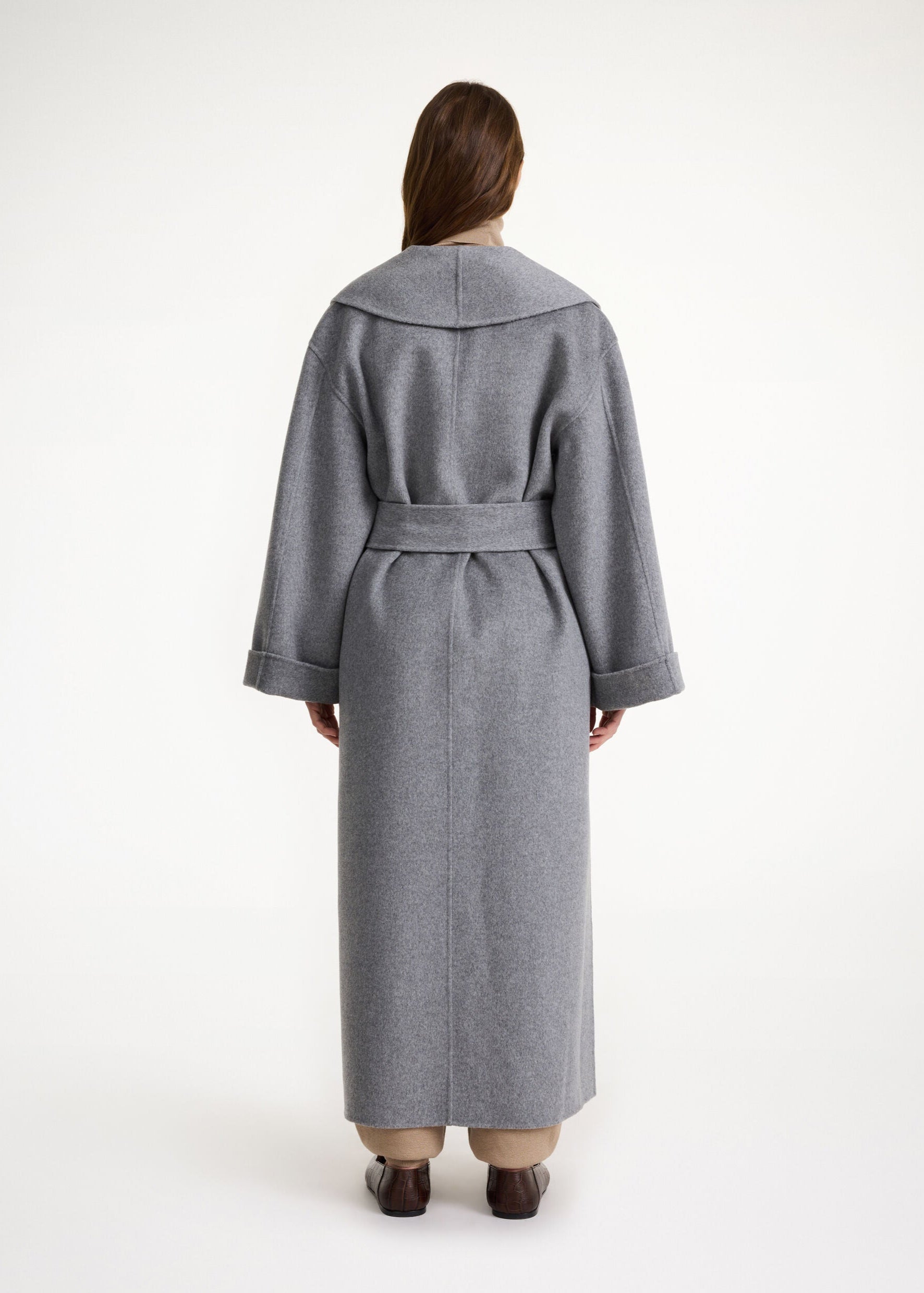 TRULLEM WOOL COAT: GREY MELANGE