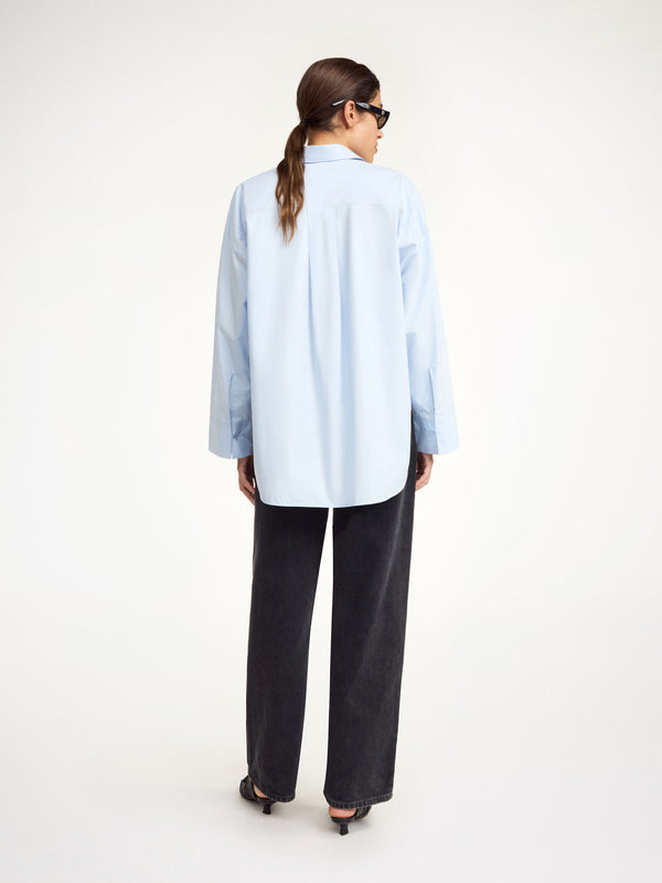 Derris organic cotton shirt: Periwinkle Blue