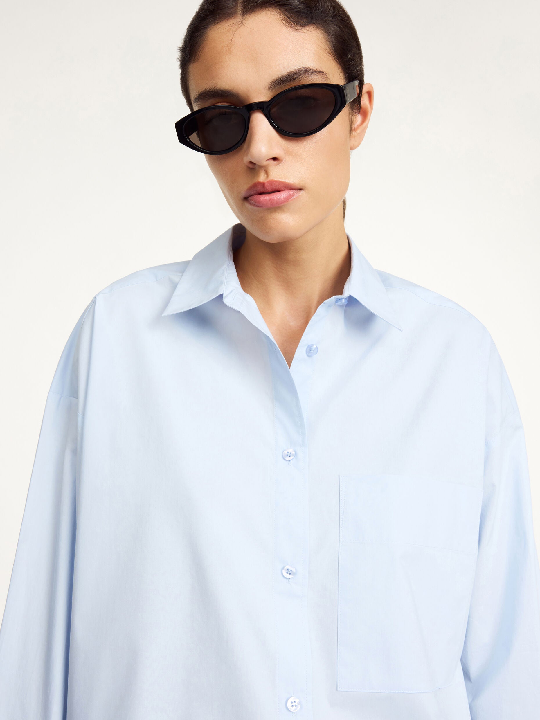 Derris organic cotton shirt: Periwinkle Blue