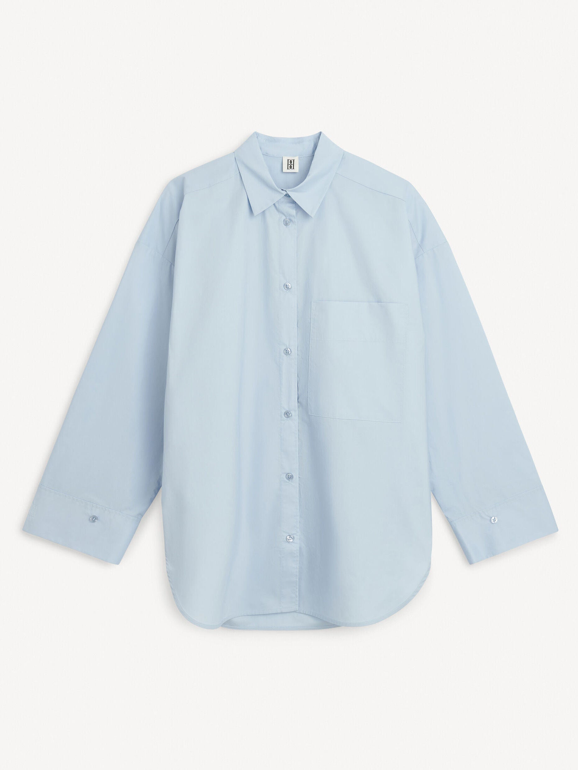 Derris organic cotton shirt: Periwinkle Blue