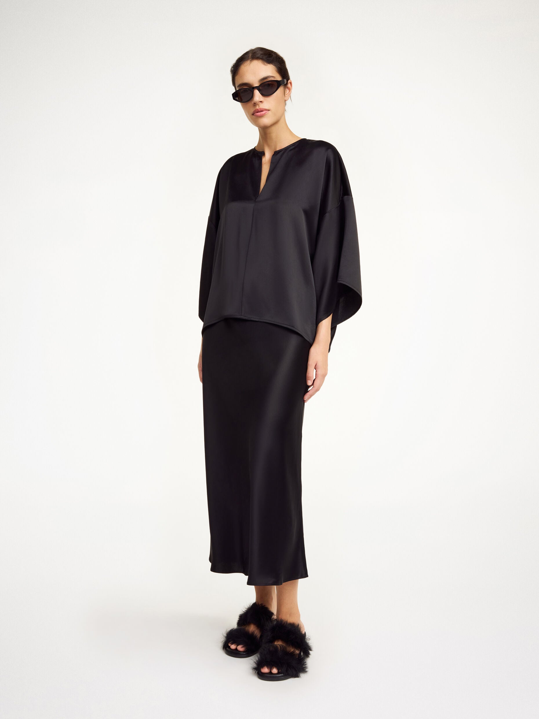 Boshan Midi Skirt: Black