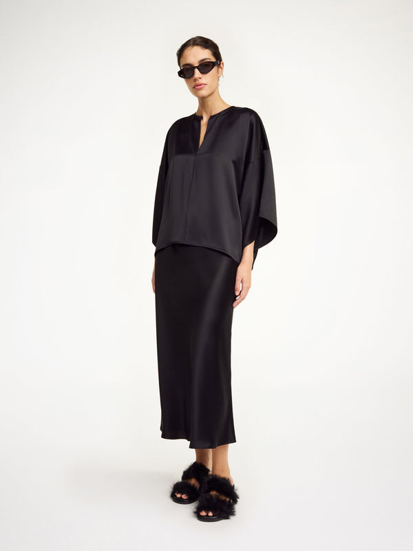 Boshan Midi Skirt: Black