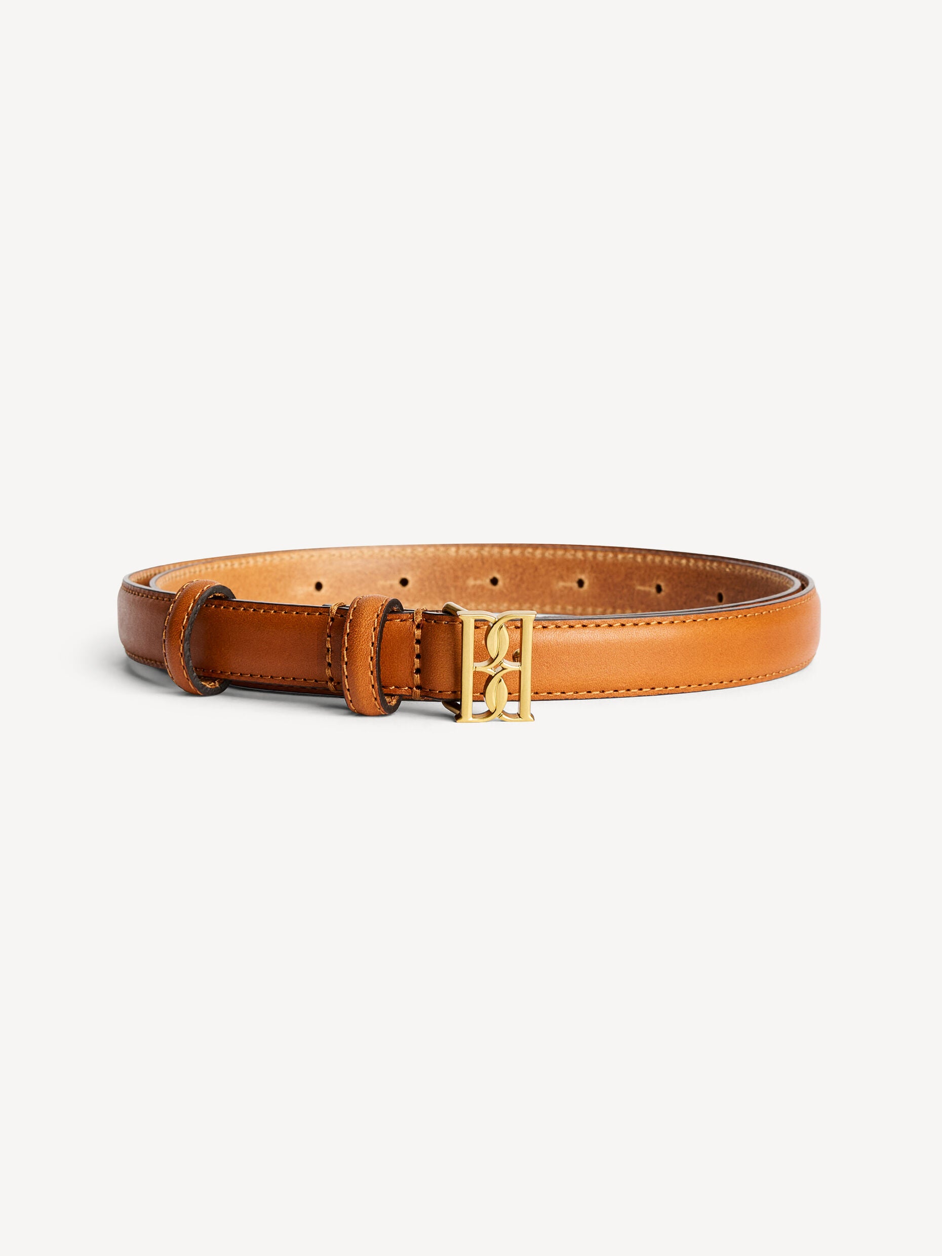 MARLOS LEATHER BELT: TOASTED COCONUT