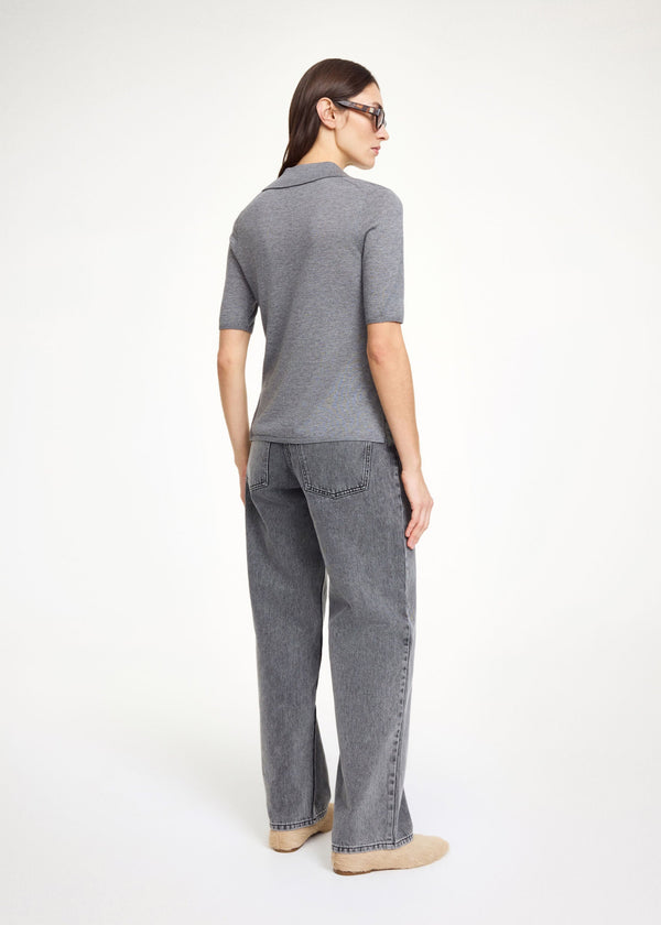 DOTTA BLOUSE: GREY MELANGE