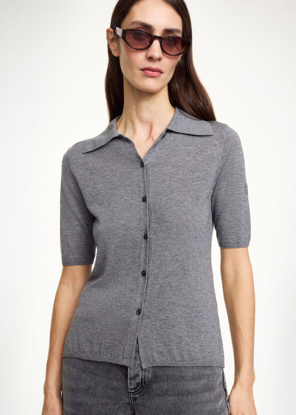 DOTTA BLOUSE: GREY MELANGE