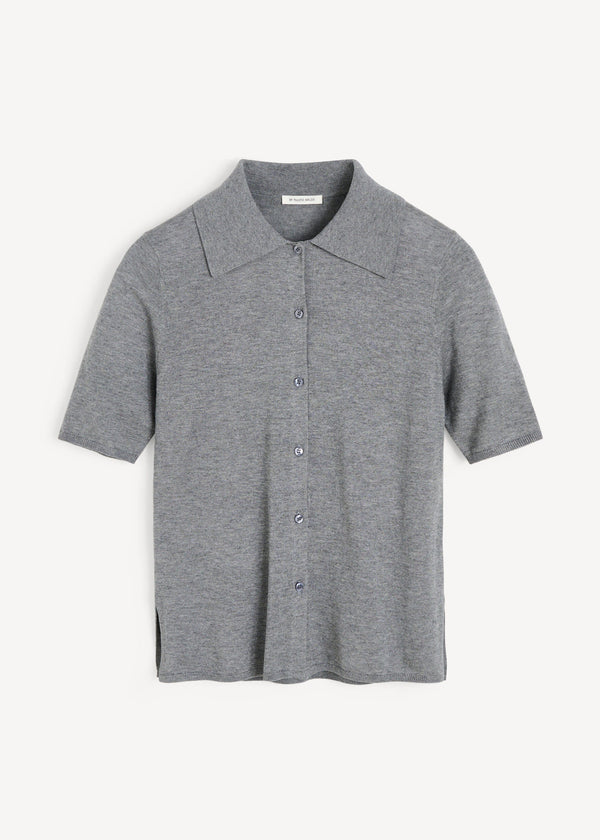 DOTTA BLOUSE: GREY MELANGE