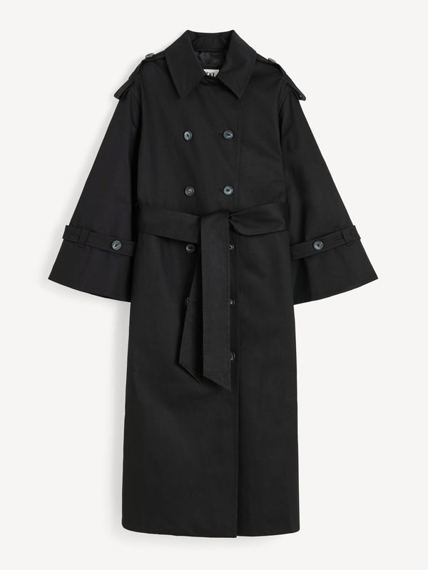 Alaya trench coat: black