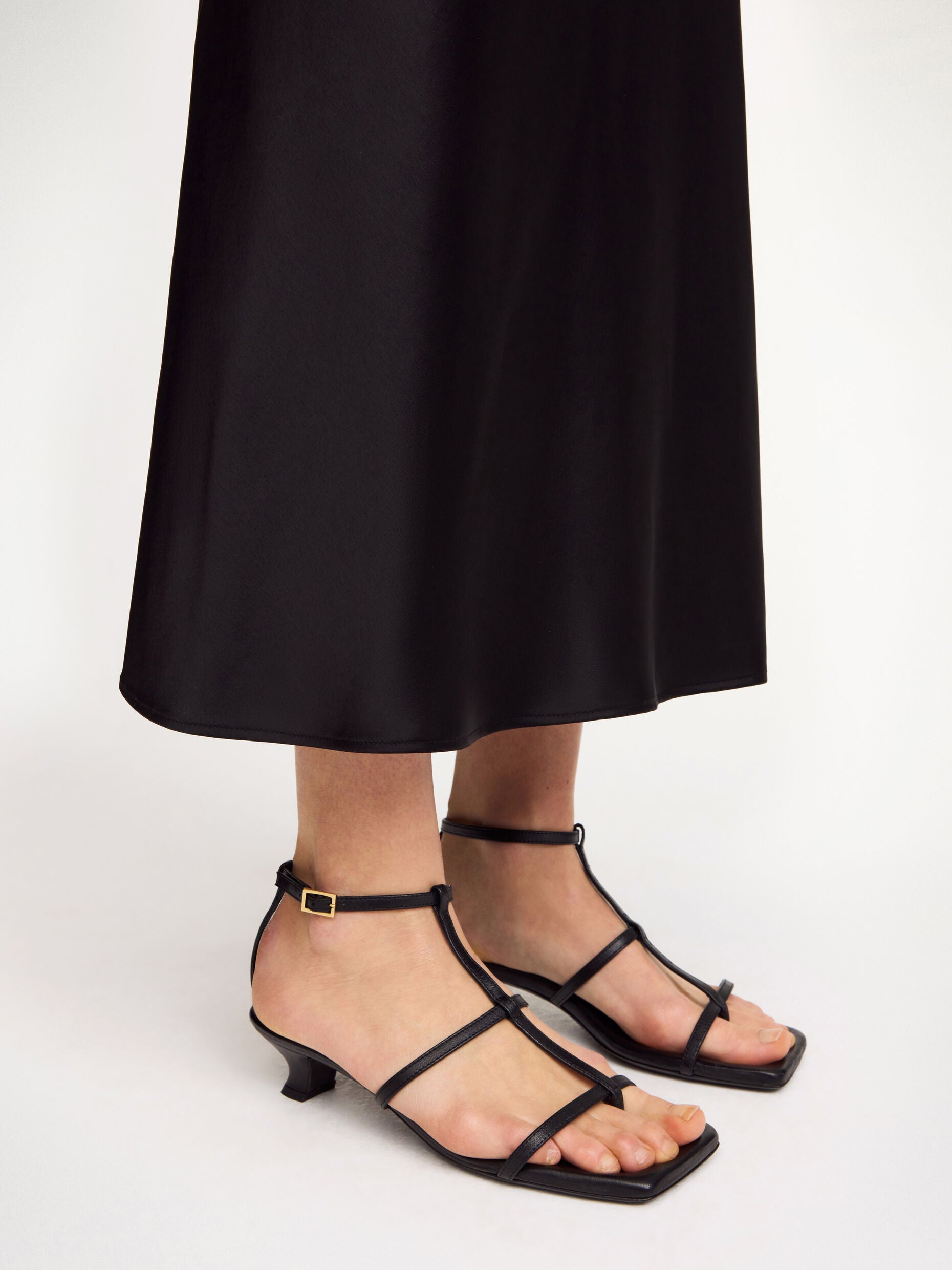 TEVA LEATHER SANDALS: BLACK