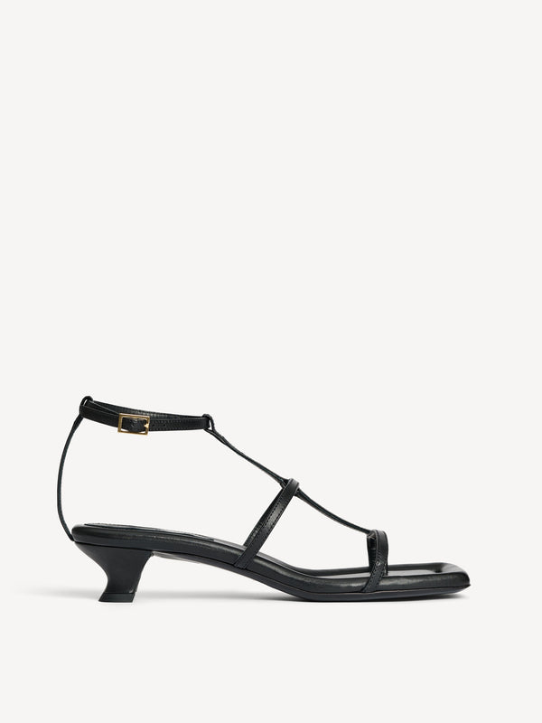 TEVA LEATHER SANDALS: BLACK