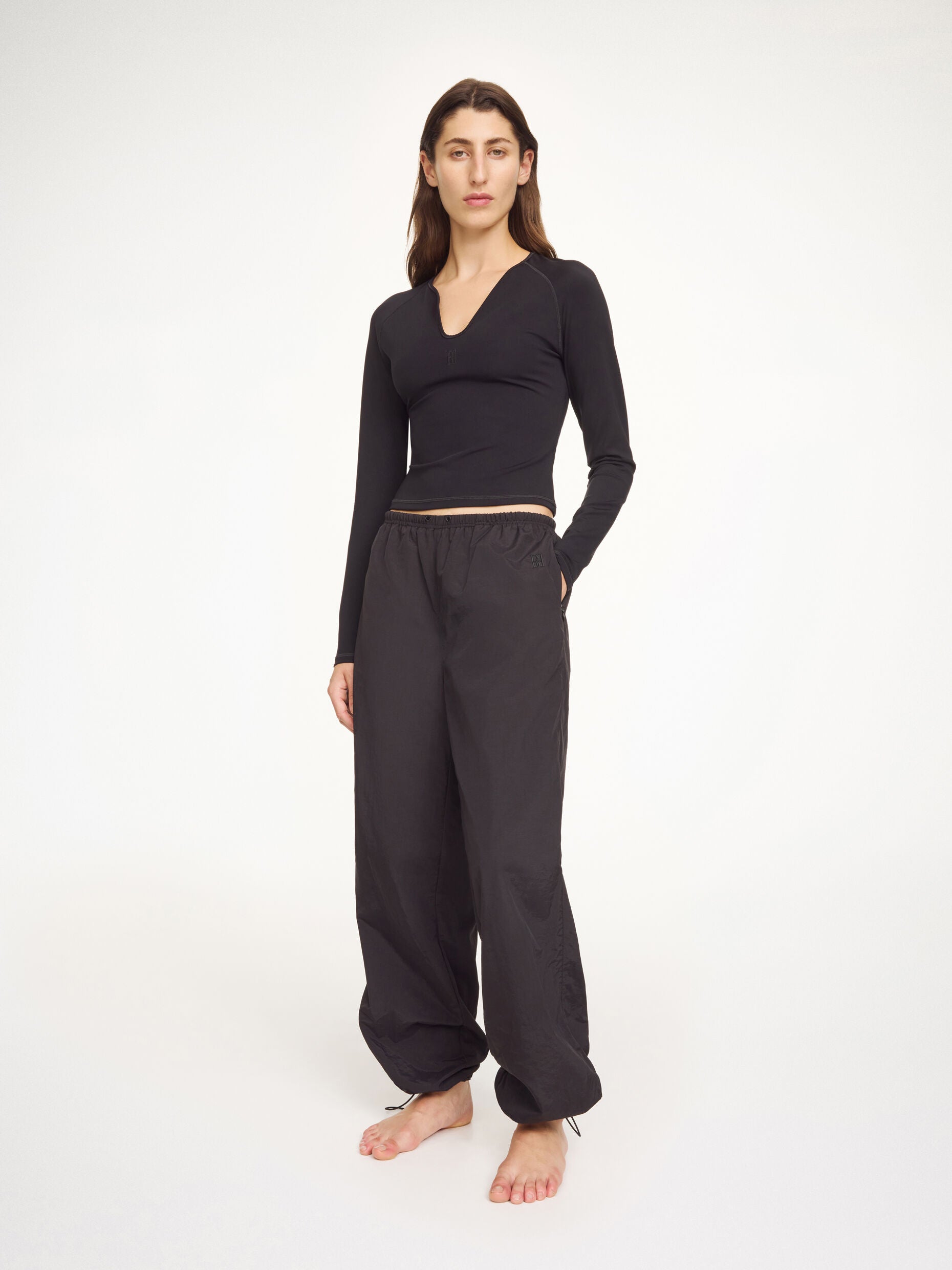 Alban parachute trousers: black