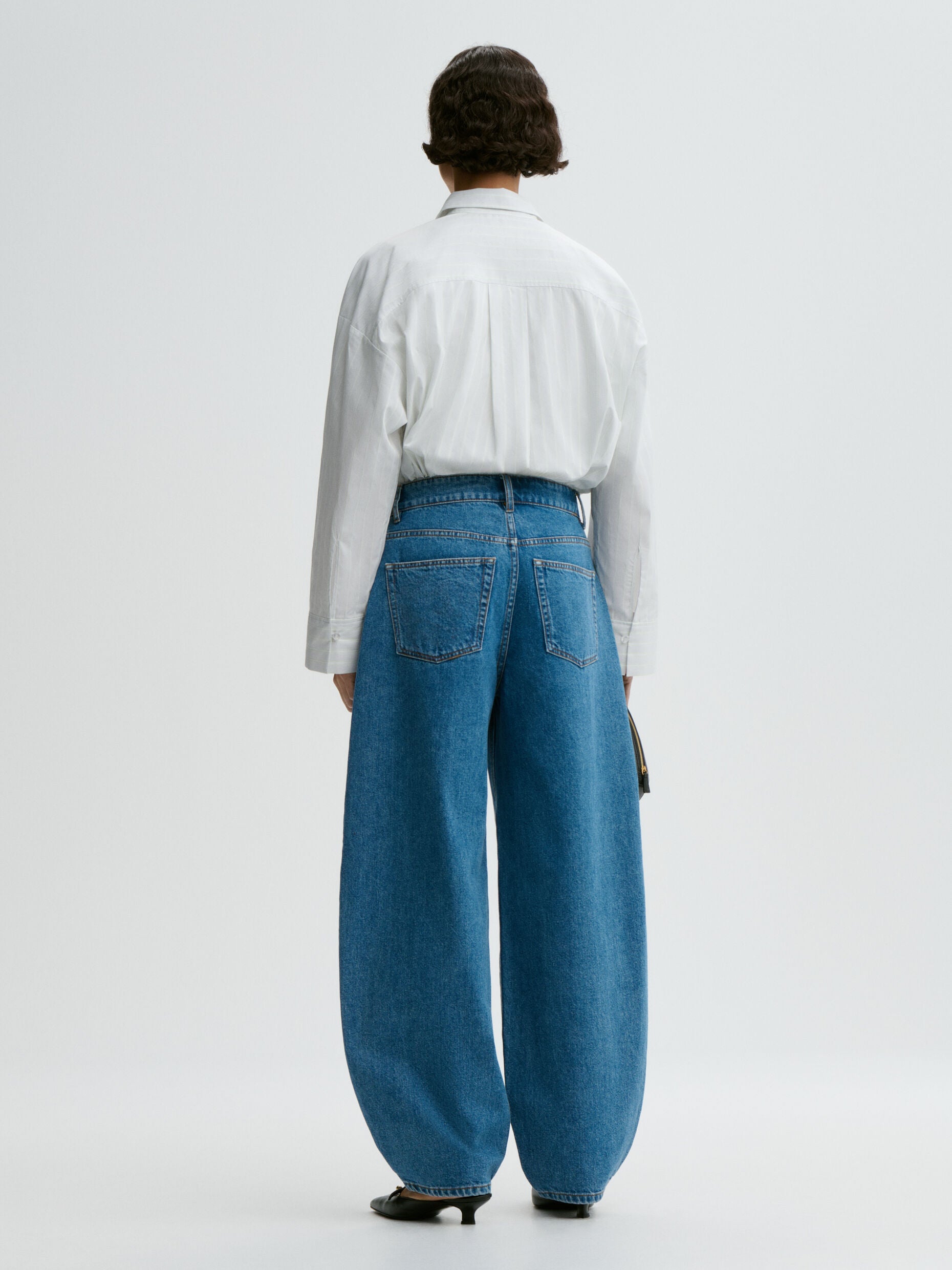 Dallas organic cotton jeans: mid denim blue