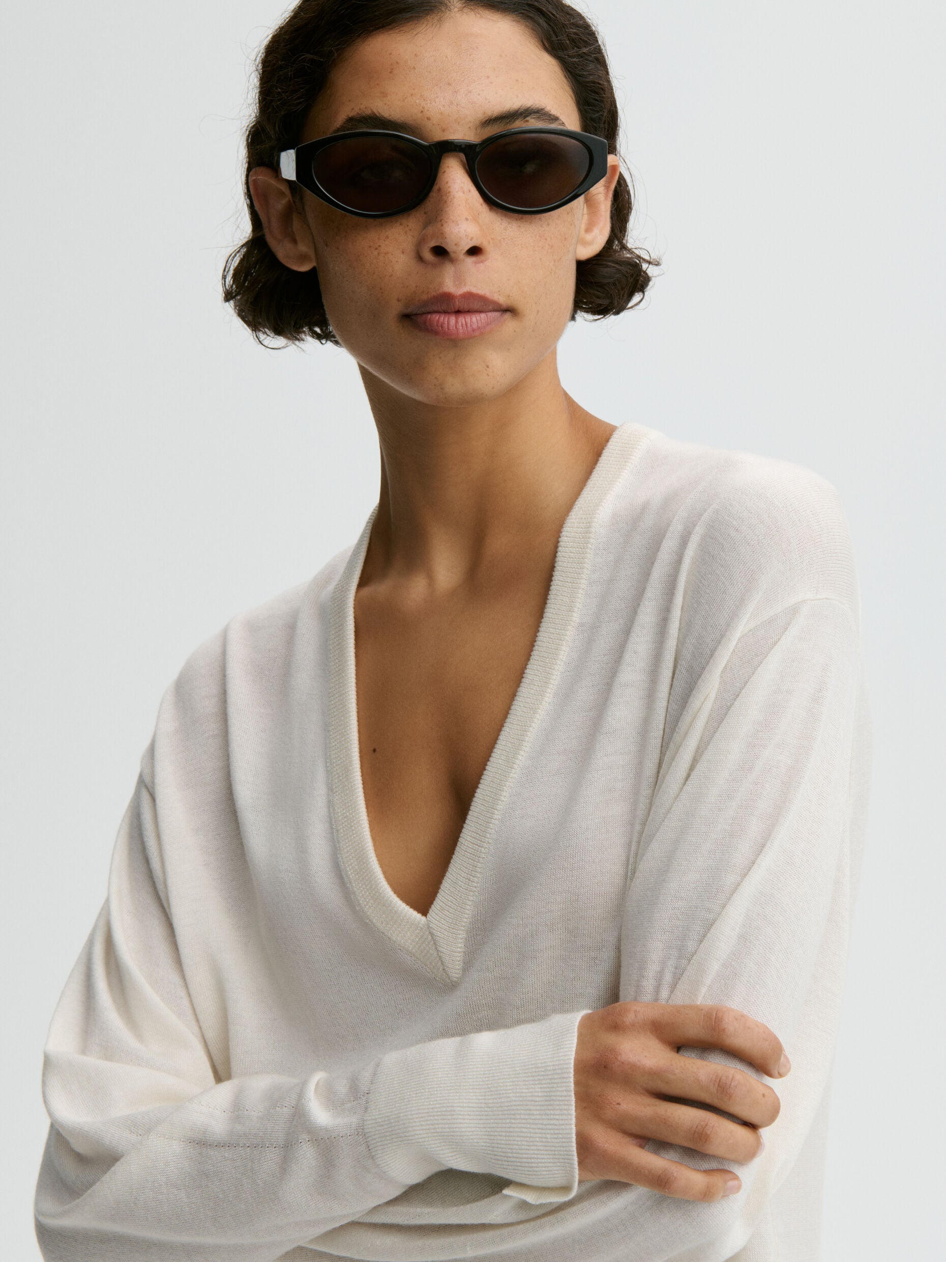 Derya sweater: Soft White