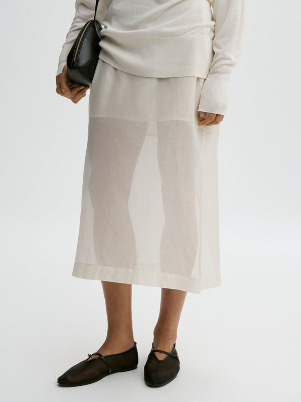 Esta silk organza skirt: Soft White