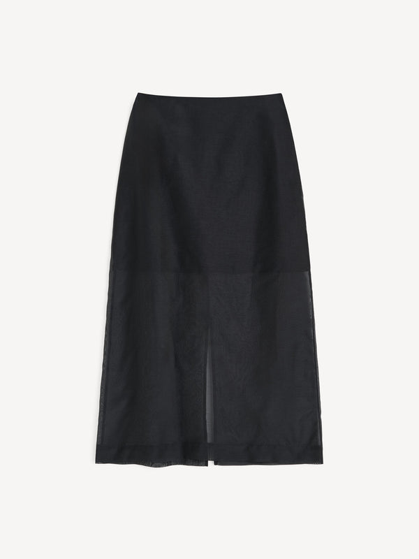 Esta silk organza skirt: Black