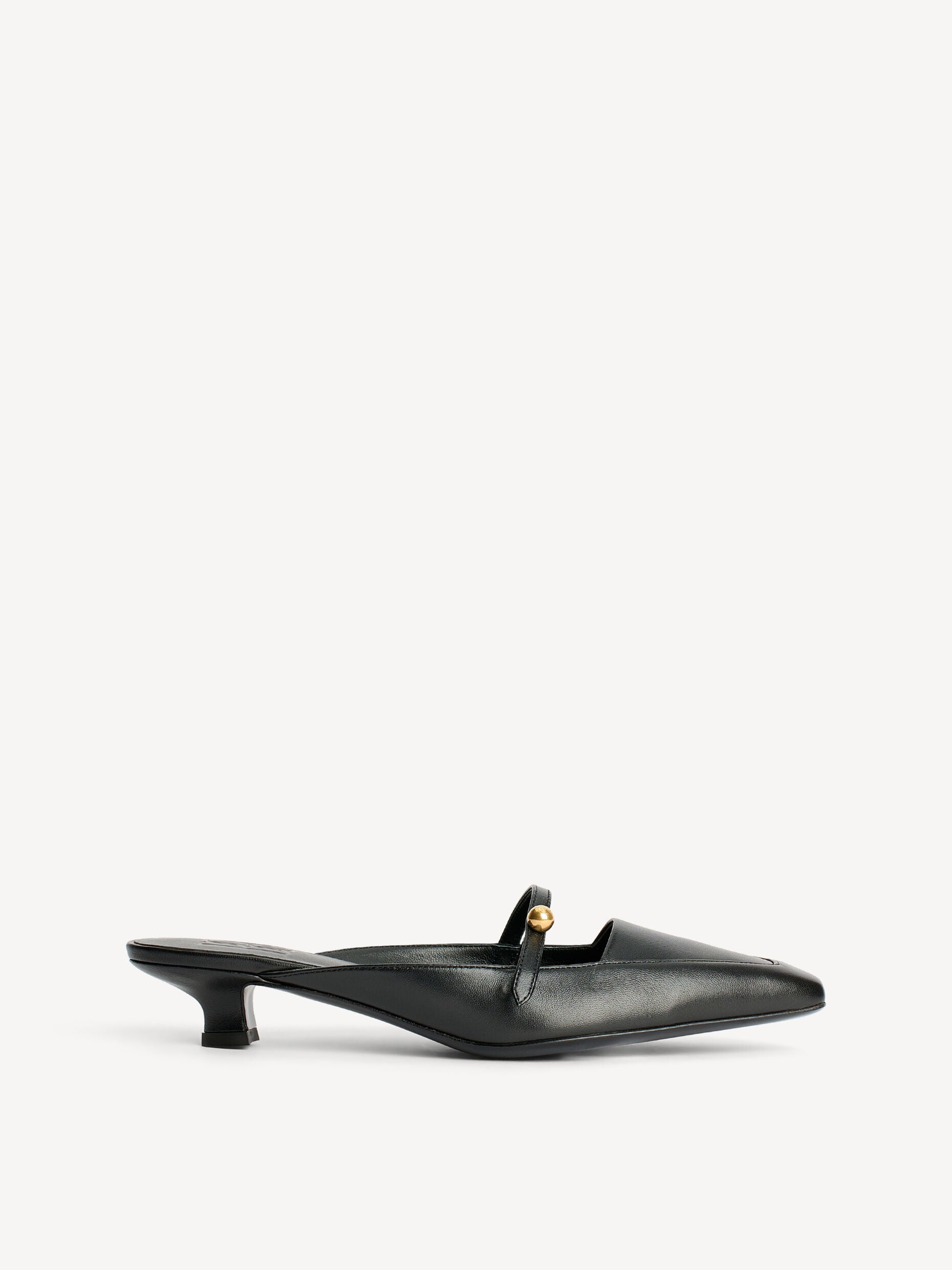Micha leather sandals: Black
