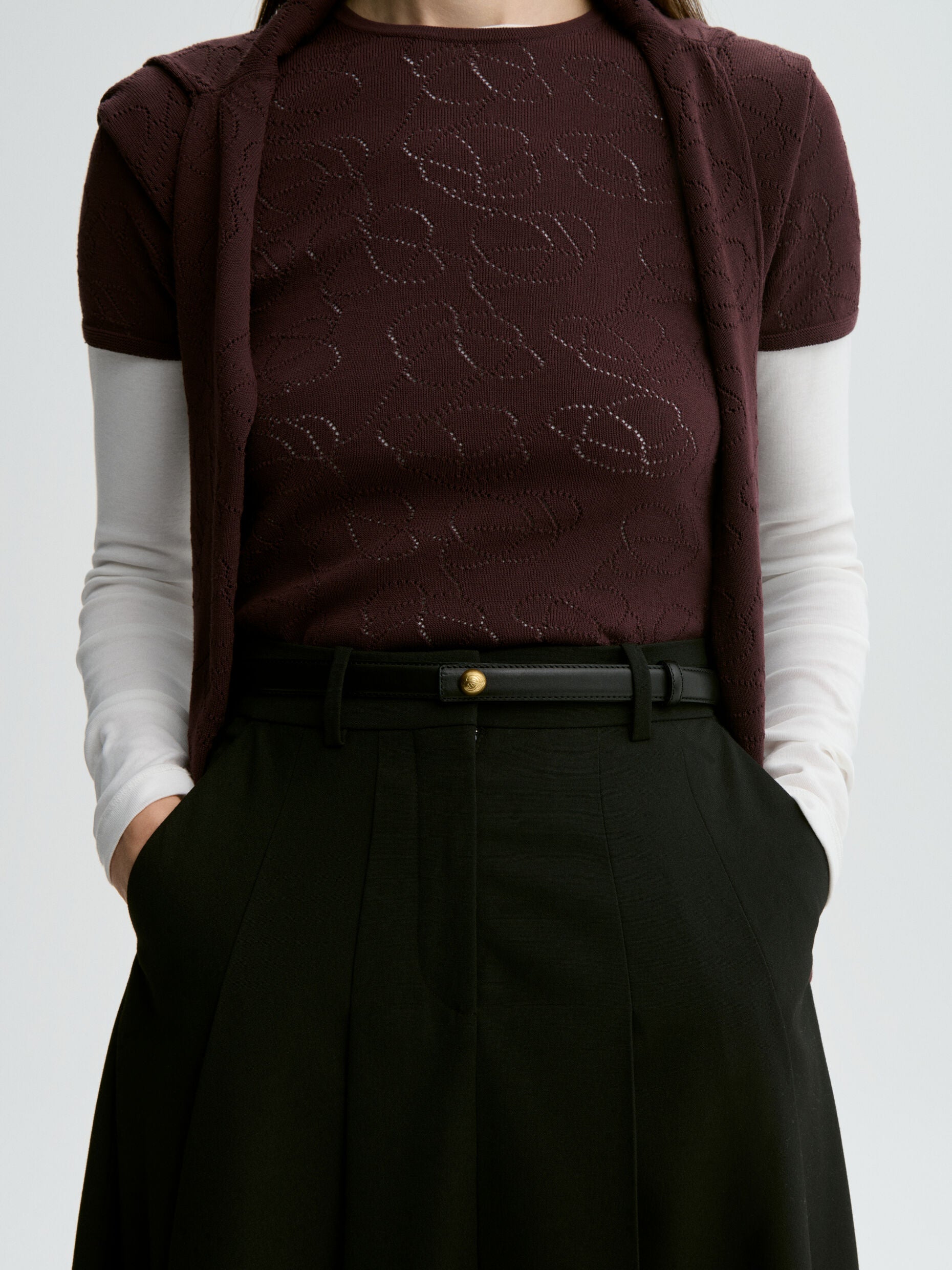 Freya leather belt: Black