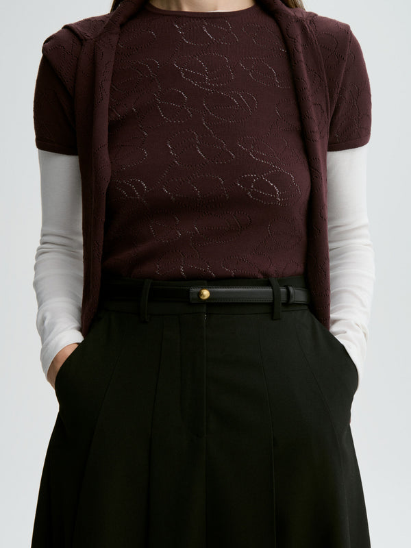 Freya leather belt: Black
