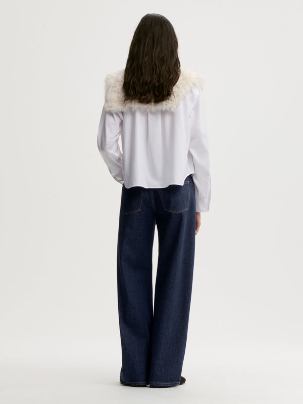 Vinola Organic Cotton Jeans: Dark Blue Rinsed