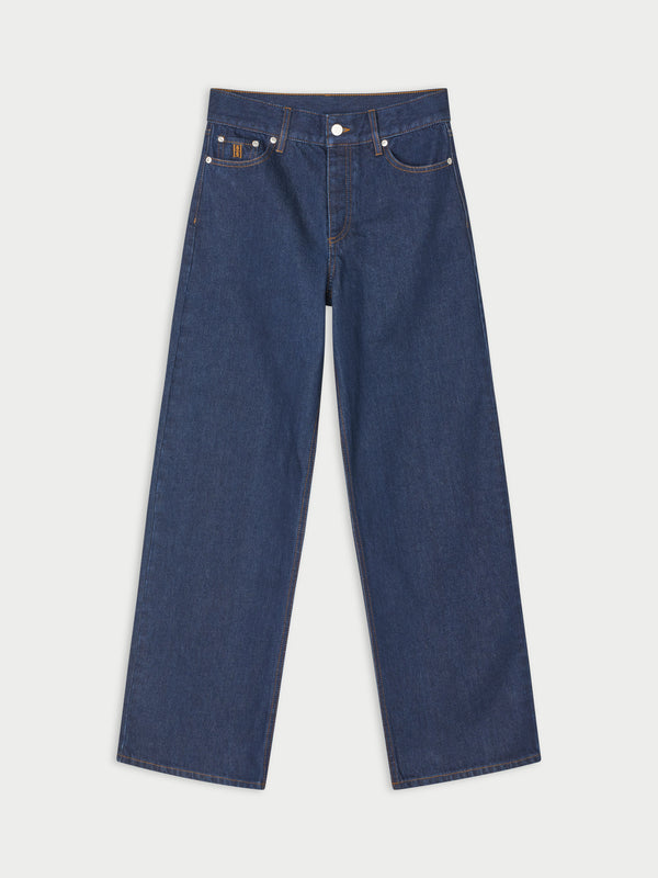 Vinola Organic Cotton Jeans: Dark Blue Rinsed