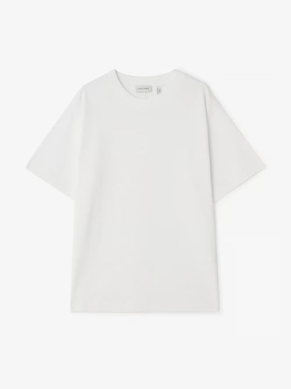 Oversized cotton tee: white