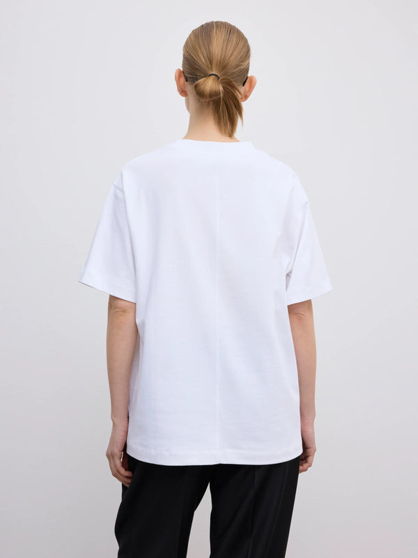 Oversized cotton tee: white