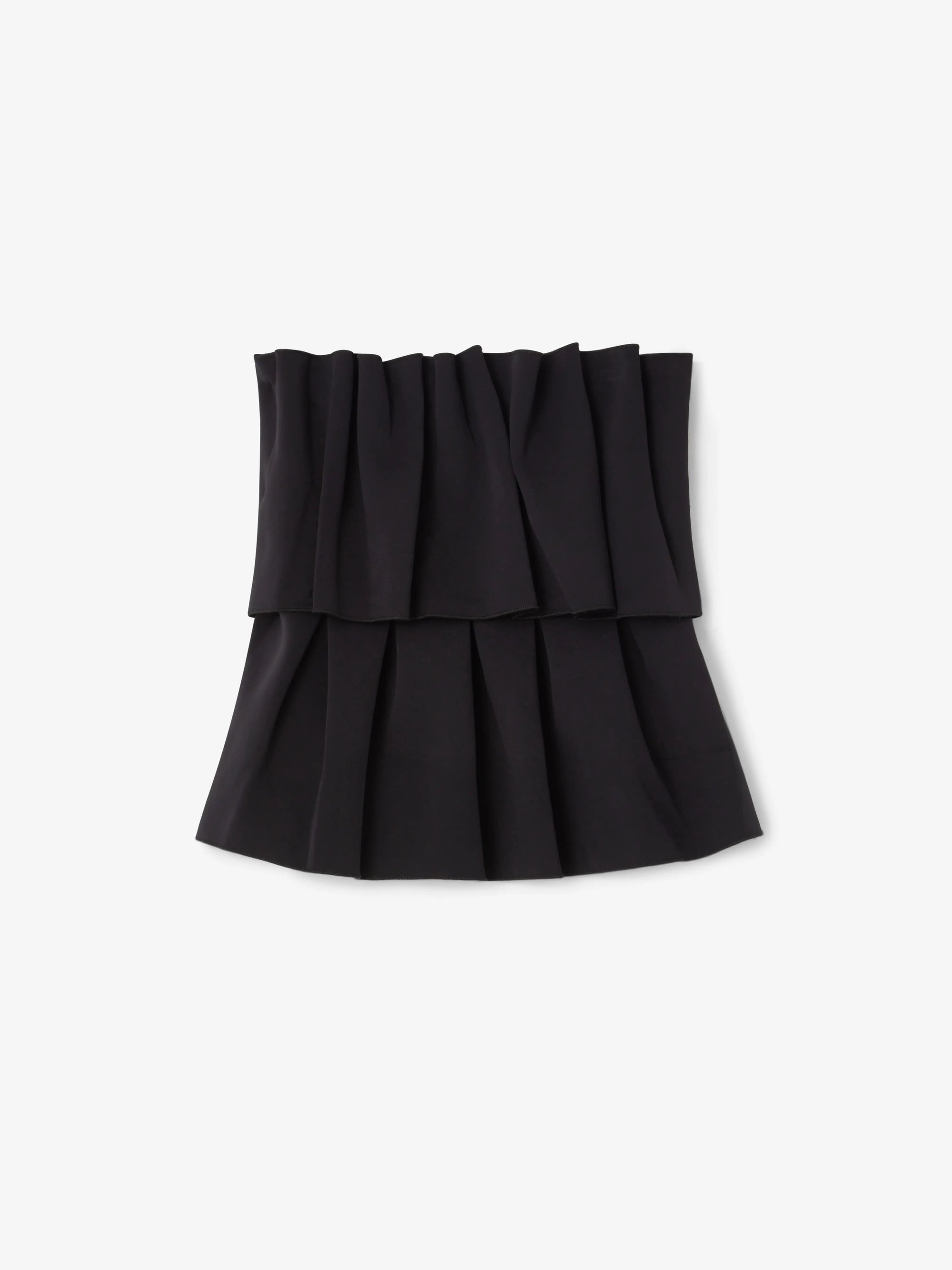 Sculpted tube top: black