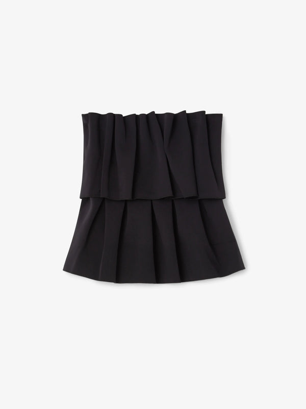 Sculpted tube top: black