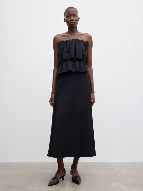 Sculpted tube dress: black