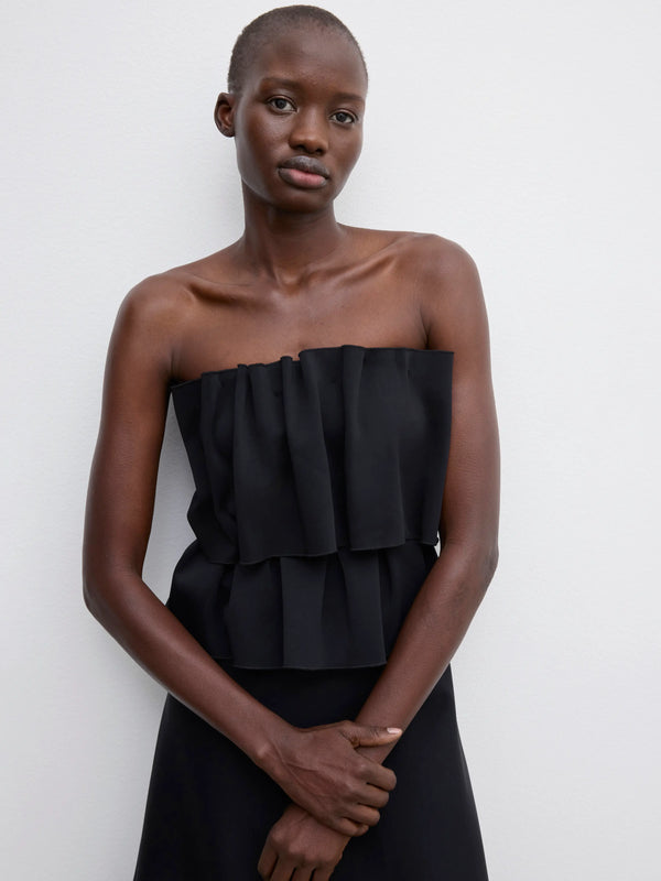 Sculpted tube dress: black