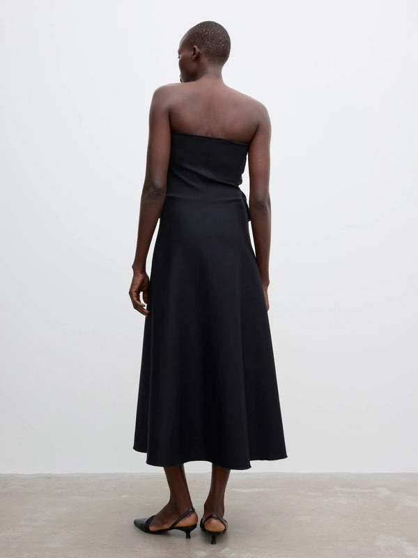 Sculpted tube dress: black