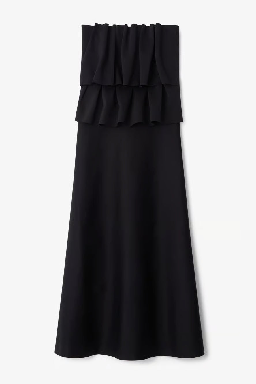 Sculpted tube dress: black