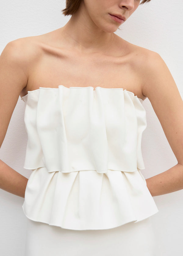 Sculpted Tube Dress: White