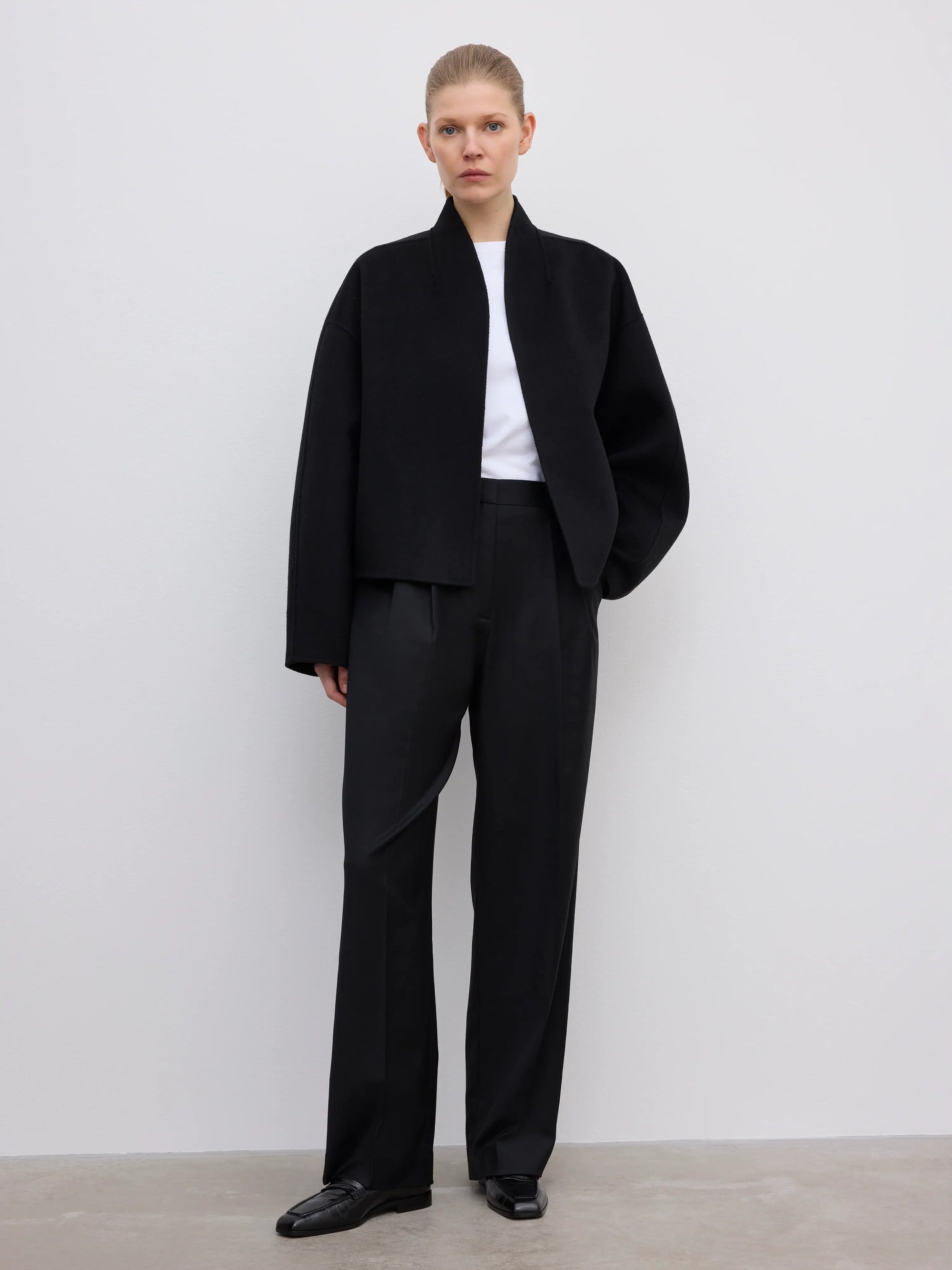Short doublé jacket: black