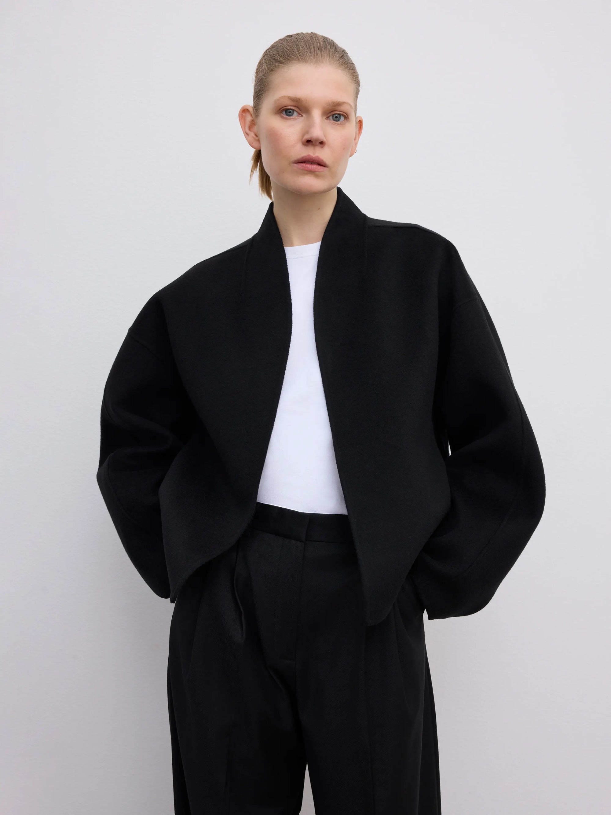 Short doublé jacket: black