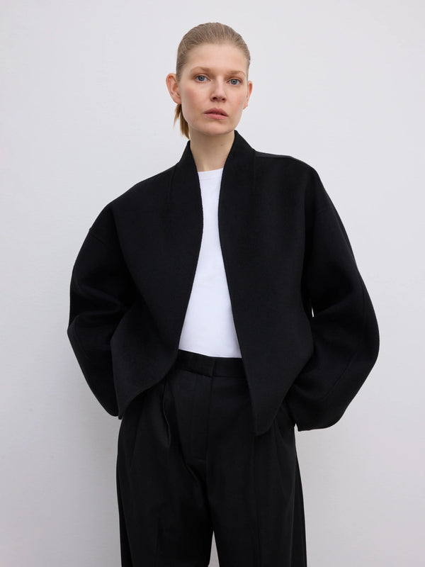 Short doublé jacket: black