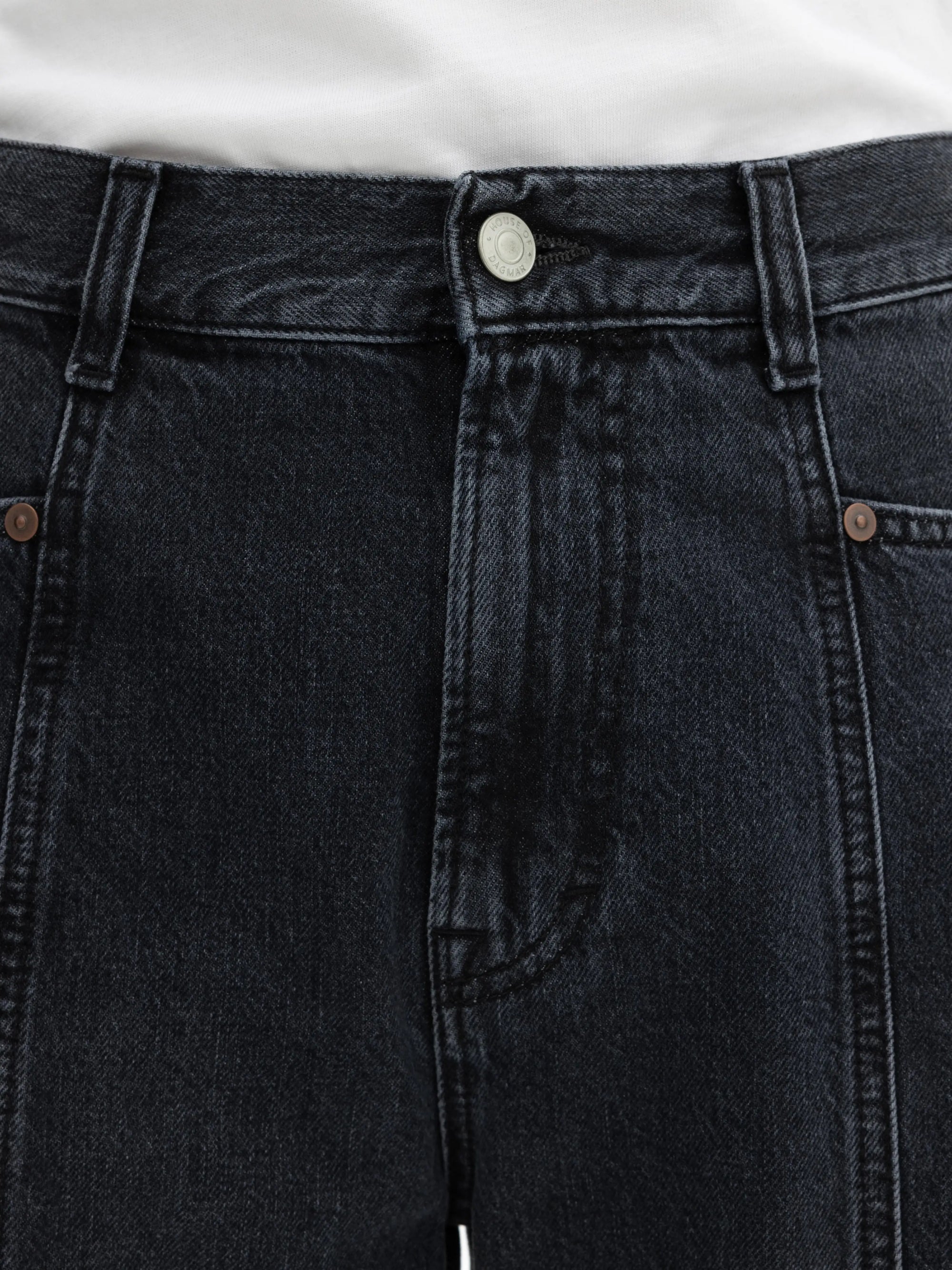 Loose Fit Denim: Dark Grey