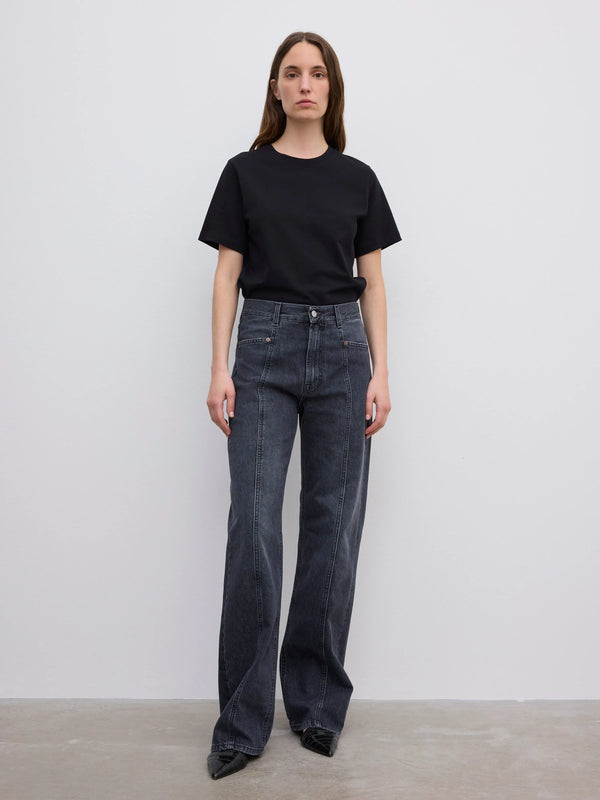 Loose Fit Denim: Dark Grey