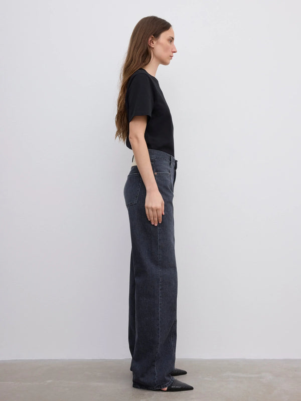 Loose Fit Denim: Dark Grey