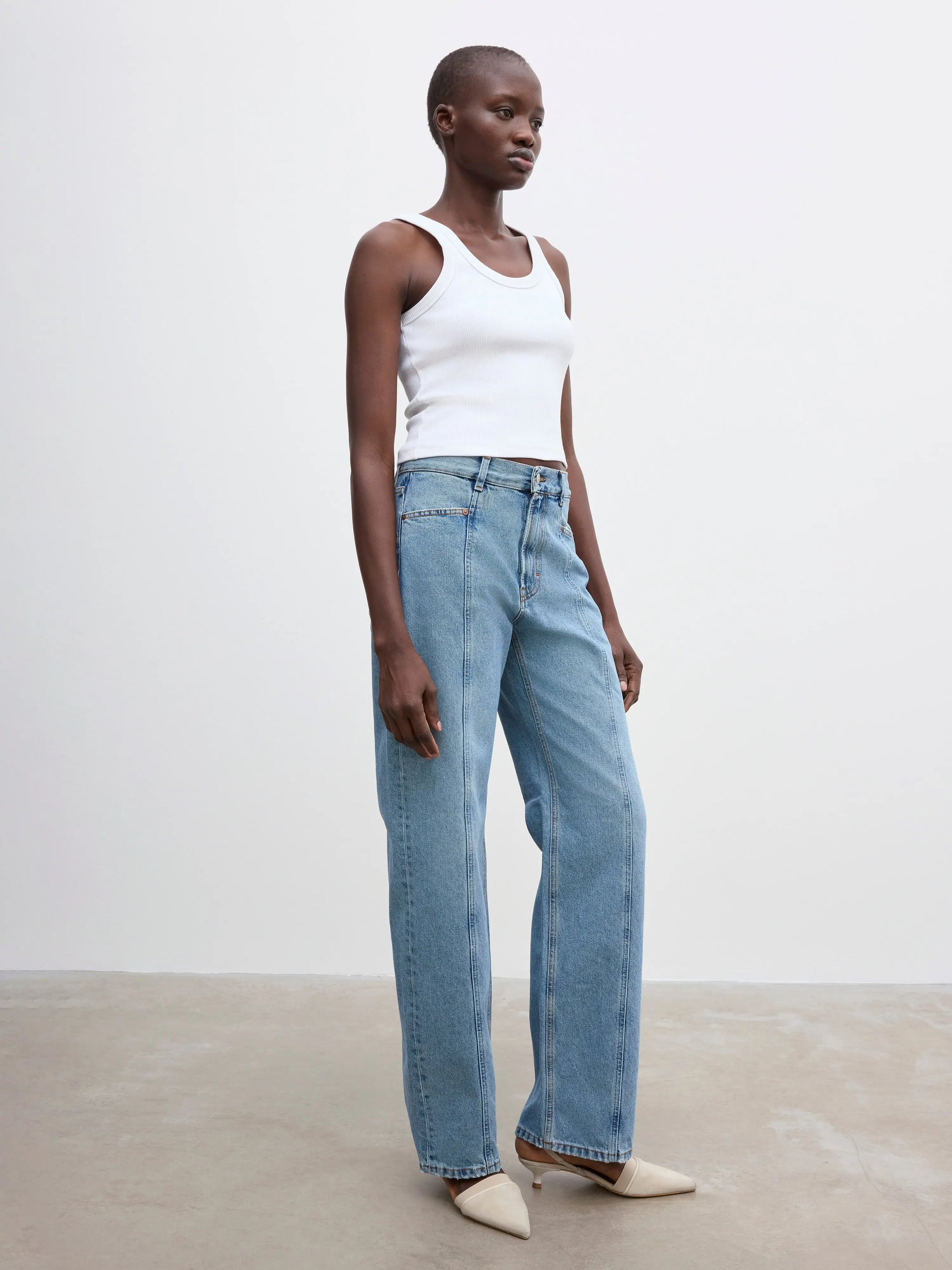 Loose Fit Denim: Light Blue