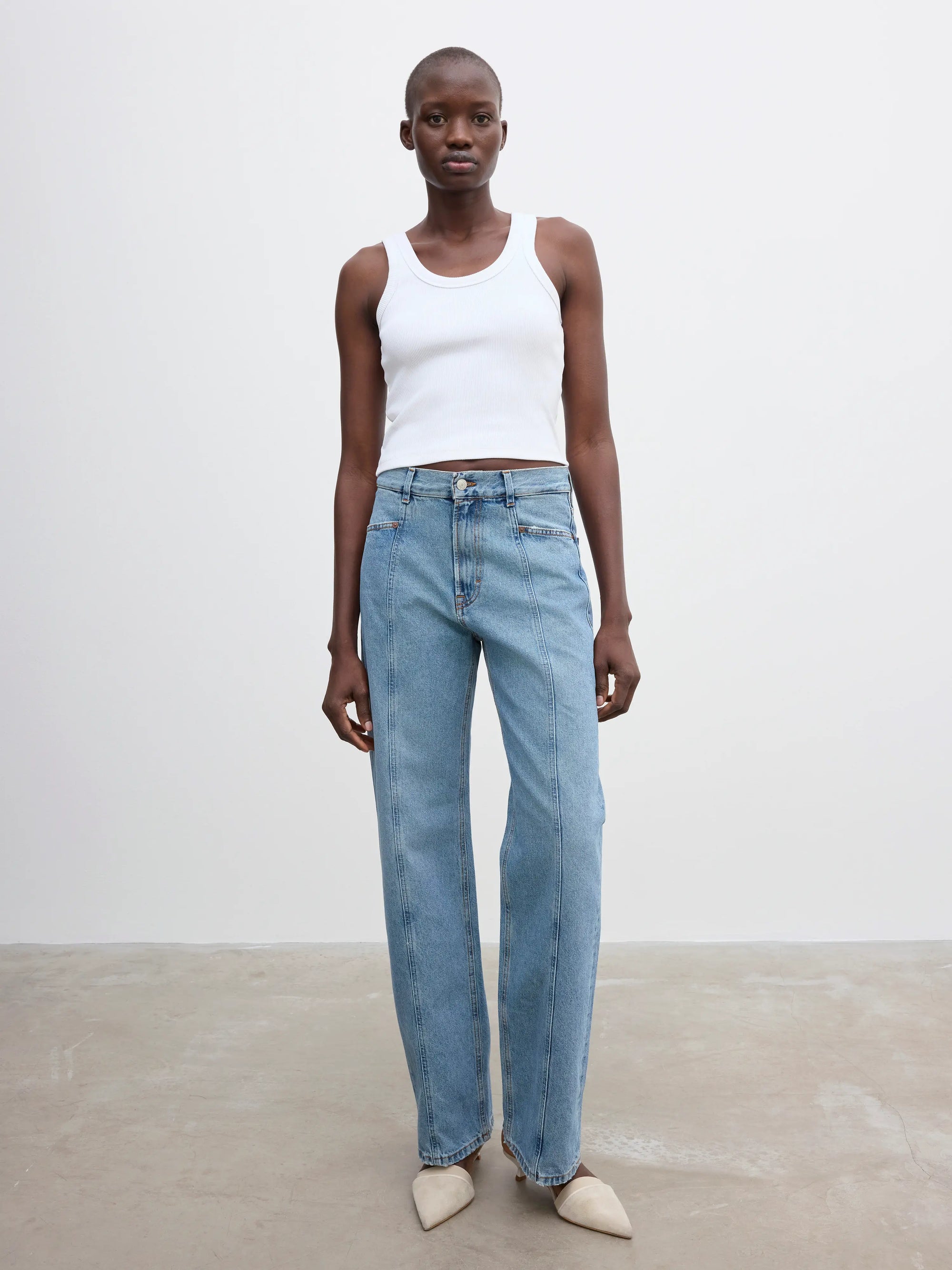 Loose Fit Denim: Light Blue