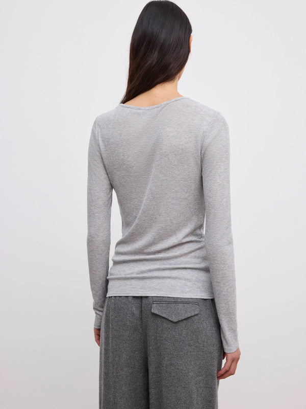 Lyocell long sleeve: grey melange