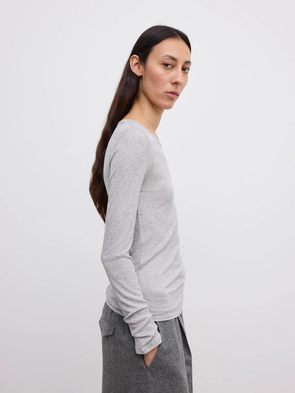 Lyocell long sleeve: grey melange